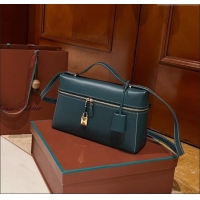 Super Quality Loro Piana Extra Bag in Smooth Leather 1010 Teal Green 2023