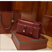 Shop Grade Loro Piana Extra Bag in Smooth Leather 1010 Burgundy 2023