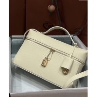 Reasonable Price Loro Piana Extra Bag L27 in Palm-Grained Leather 6003 White 2023