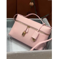 Super Quality Loro Piana Extra Bag L27 in Palm-Grained Leather 6003 Light Pink 2023