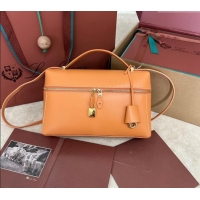 Reasonable Price Loro Piana Extra Pocket Pouch L27 in Smooth Calfskin 7130 Cinnamon Orange 2024