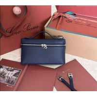 Well Crafted Loro Piana LP Extra Pocket Pouch L19 in Grained Calfskin 0802 Midnight Blue 2024