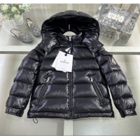 Super Quality Moncler Hooded Down Jacket for Kids M2404 Black 2024