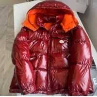 Top Design Moncler Down Jacket for Women and Men M112909 Burgundy 2024