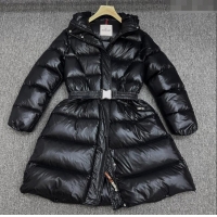 Well Crafted Moncler Down Jacket with Belt M112910 Black 2024