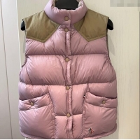 Top Design Moncler Down Vest M112911 Pink 2024