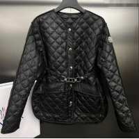 ​Famous Brand Moncler Down Jacket with Belt M112915 Black 2024