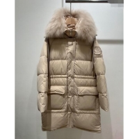 Shop Grade Moncler Ruvuma Long Down Jacket 1203 Light Beige 2024