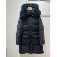 New Release Creation Moncler Ruvuma Long Down Jacket 1203 Black 2024