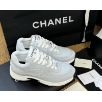 Cheap Price Chanel Calfskin Sneakers Pale Blue 1120136