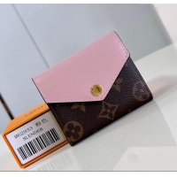 Promotional Louis Vuitton Zoe Wallet in Monogram Canvas and Cowhide Leather M62933 Pink 2024