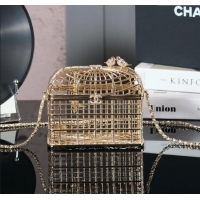 Top Design Chanel Birdcage Evening Bag CH120502 Gold 2025