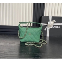 Top Design Chanel Grained Calfskin Clutch with Chain AP4386 Green 2024