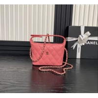 Famous Brand Chanel Grained Calfskin Clutch with Chain AP4386 Pink 2024