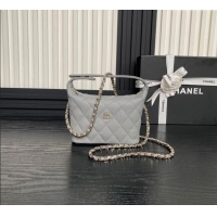 Inexpensive Chanel Grained Calfskin Clutch with Chain AP4386 Grey 2024