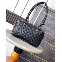 Market Sells Chanel Quilted Leather Bowling bag with Maxi CC A6329 Black 2024