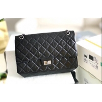 Best Price Chanel Large 2.55 Handbag in Aged Calfskin & Silver-Tone Metal A1602 Black 2024 Top Quality