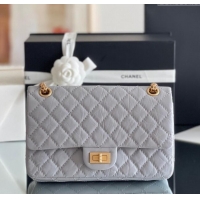 Modern Classic Chanel 2.55 Handbag in Aged Calfskin & Gold-Tone Metal A1603 Grey 2024 Top Quality