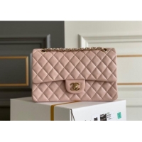 Pretty Style Chanel Quilted Grained Calfskin Classic Medium Flap bag A01112 Light Pink 2024