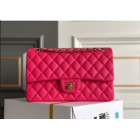 Good Taste Chanel Quilted Grained Calfskin Classic Medium Flap bag A01112 Red 2024