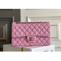 Well Crafted Chanel Quilted Grained Calfskin Classic Medium Flap bag A01112 Pink 2024