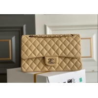 Buy Discount Chanel Quilted Grained Calfskin Classic Medium Flap bag A01112 Beige 2024