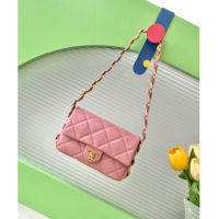 Buy Fashionable Chanel Lambskin Small Flap Bag with CC Chain AS5174 Light Pink 2024