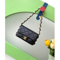 Fashion Discount Chanel Lambskin Small Flap Bag with CC Chain AS5174 Black 2024