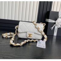 Classic Specials Chanel Lambskin Mini Flap Bag with CC Chain AS5175 White 2024