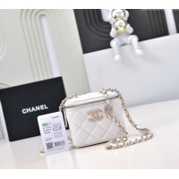 Top Grade Chanel Lambskin Clutch with Chain AP4302 White 2024