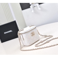 Top Grade Chanel Lambskin Clutch with Chain AP4302 White 2024