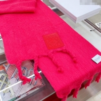 Cheapest Loewe Wool and Mohair Long Scarf 35x200cm 0130 Pink 2024