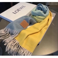 Market Sells Loewe Logo Patch Cashmere Long Scarf 32x190cm 0912 Blue 2024