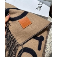 Good Taste Loewe Anagram Wool Cashmere Long Scarf 30x180cm LW102103 Black/Brown 2024