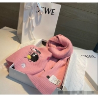 Top Design Loewe Knit Cashmere Long Scarf 30x190cm 1128 Pink 2024