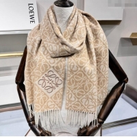 Modern Classic Loewe Anagram Wool Long Scarf 38x180cm 1128 Beige 2024