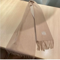 Buy Classic Loewe Scarf In Wool And Cashmere 28x180cm L8922 Beige