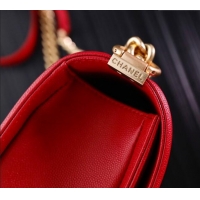 Top Design Chanel Grained Calfskin Medium Classic Le Boy Flap Bag A67086 Red