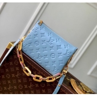 Grade Quality Louis Vuitton Coussin BB Bag in Monogram Puffy Lambskin M24338 Light Blue 2024