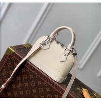 Grade Quality Louis Vuitton Nano Alma Bag in Epi Leather M82411 Quartz White 2024