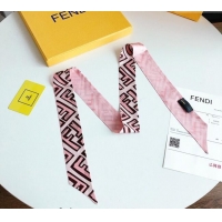 Pretty Style Fendi Silk Bandeau Scarf 5x120cm F0913 Pink 2024