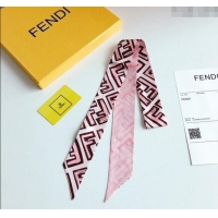 Pretty Style Fendi Silk Bandeau Scarf 5x120cm F0913 Pink 2024