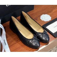 aaaaa Chanel Lambskin Classic Ballerinas CHB08 Black 120308