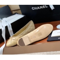 Most Popular Chanel Quilted Lambskin Classic Ballerinas Apricot 120307