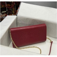 Grade Quality Dolce&Gabbana DG Girl Chain Mini Bag in Lizard Embossed Calfskin 1013 Burgundy 2023