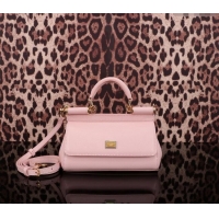 Grade Design Dolce&Gabbana Calfskin Mini Sicily handbag BB6111 Light Pink 2023