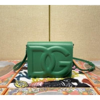 Well Crafted Dolce&Gabbana DG Calfskin Crossbody Bag with Logo D6611 Green 2022