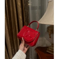 Super Quality Dolce & Gabbana DG Logo Top Handle Bag in Patent Leather D9142 Red 2024