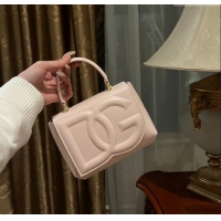 Low Cost Dolce & Gabbana DG Logo Top Handle Bag in Calf Leather D9142 Light Pink 2024