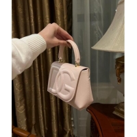 Low Cost Dolce & Gabbana DG Logo Top Handle Bag in Calf Leather D9142 Light Pink 2024